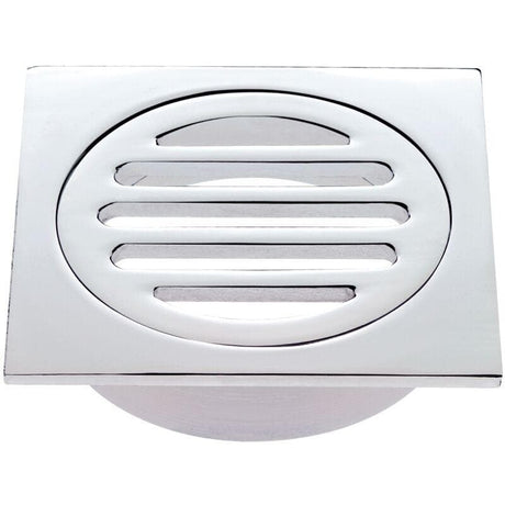 Trio Solid Brass Square Drop In Grate For PVC 100mm 1054T