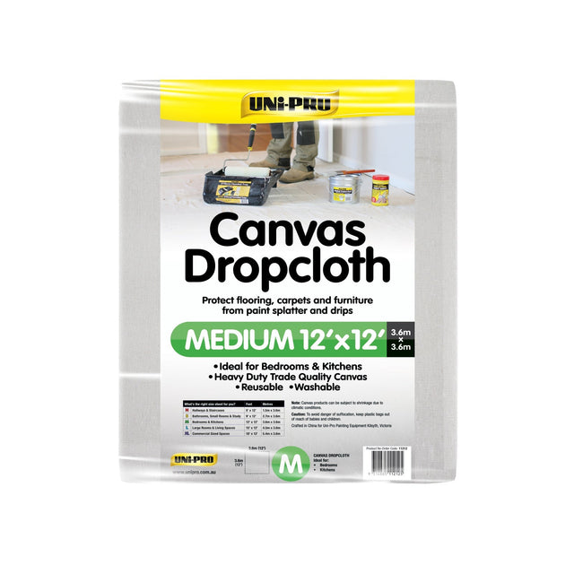 UNI - PRO Canvas Drop Cloth 12'x12' 11212