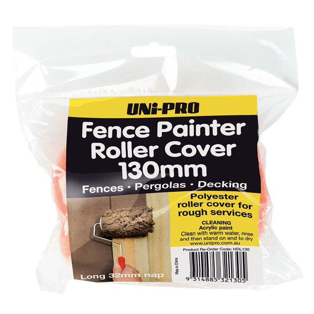 UNI - PRO Fence Painter Roller Cover 130mm with 32mm Nap HDL130