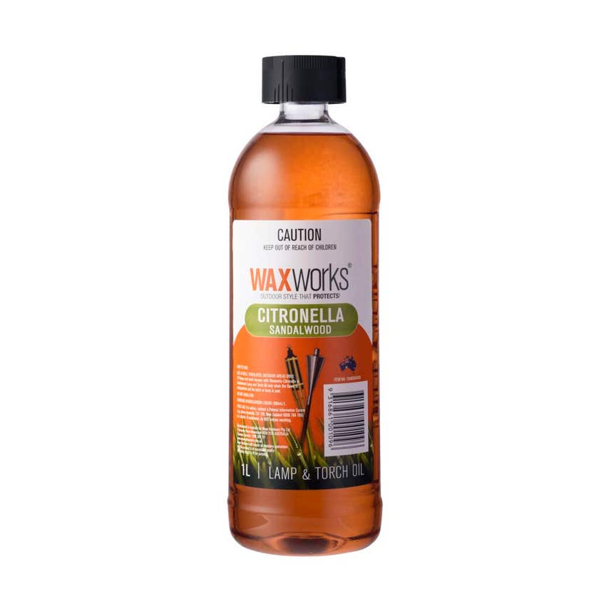 Waxworks Citronella Oil with Sandalwood 1L 1SANDWOOD - Double Bay Hardware