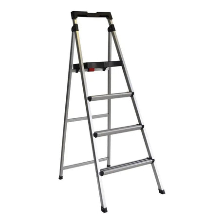 WERNER 4 Step Aluminium Ladder With Tray 100kg Domestic AL404 - 4AZ