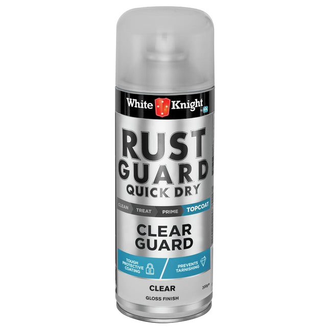 White Knight Rust Guard Clear Guard Quick Dry Spray Paint 300g 375533/300GM
