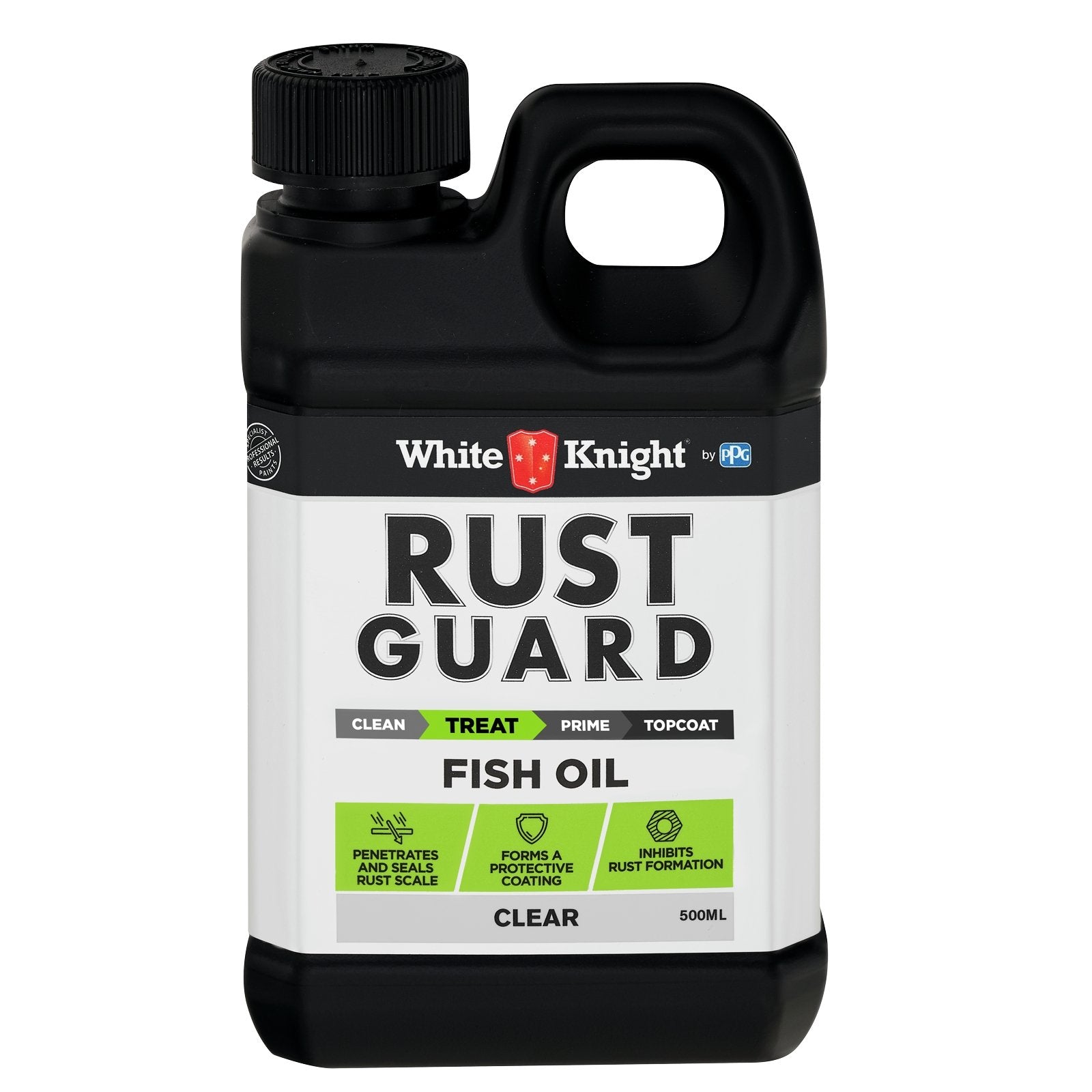 White Knight Rust Guard Fish Oil 0.5L 375473/500ML - Double Bay Hardware
