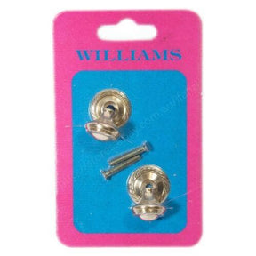 WILLIAMS Geo. Cupboard Knob 25mm Polished Brass 73925