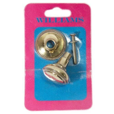 WILLIAMS Regency Cupboard Knob 38mm Polished Brass 41138