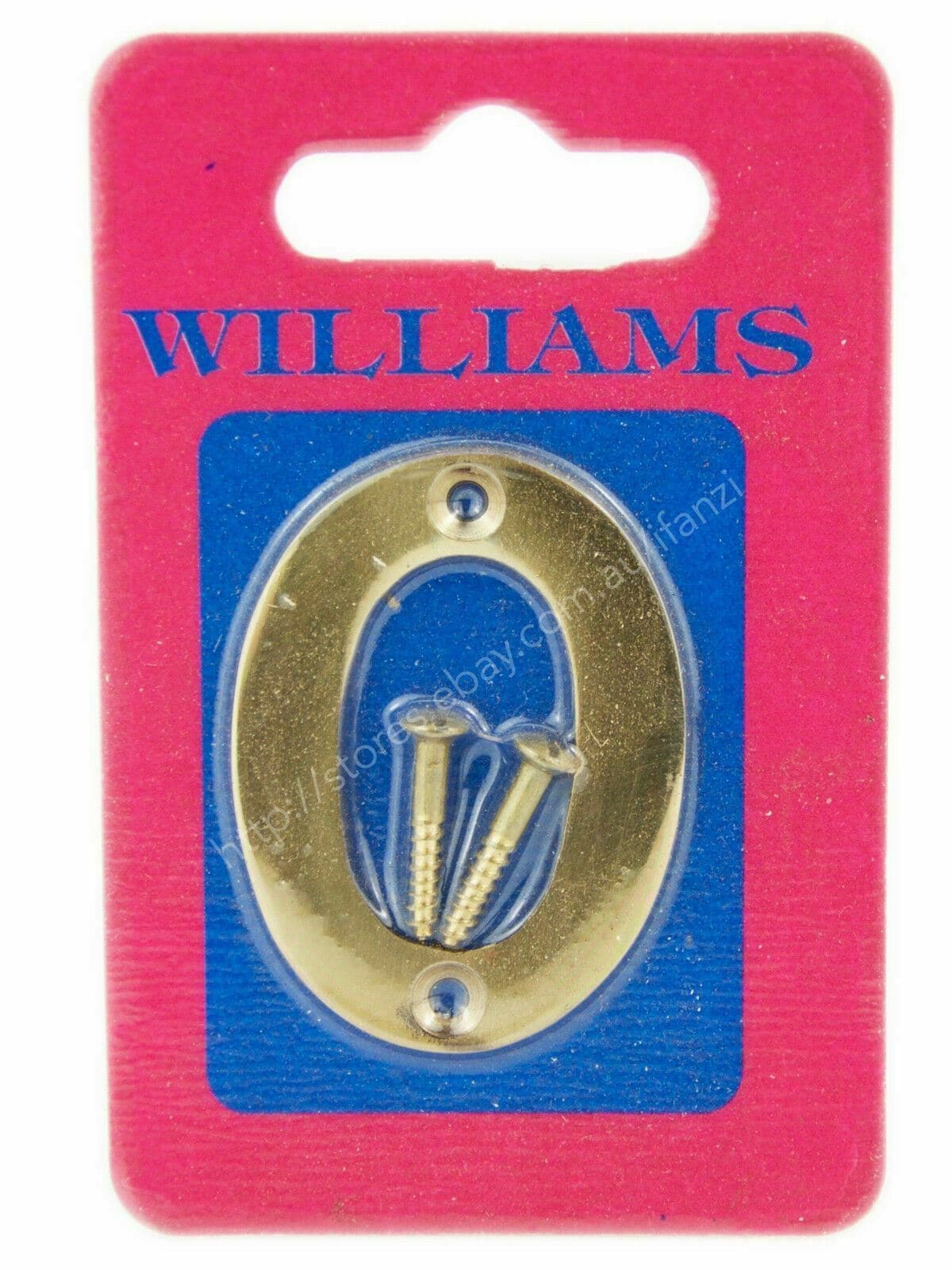 Williams Screw On Number Sign For House Street Letterbox Number Brass 10200 - Double Bay Hardware