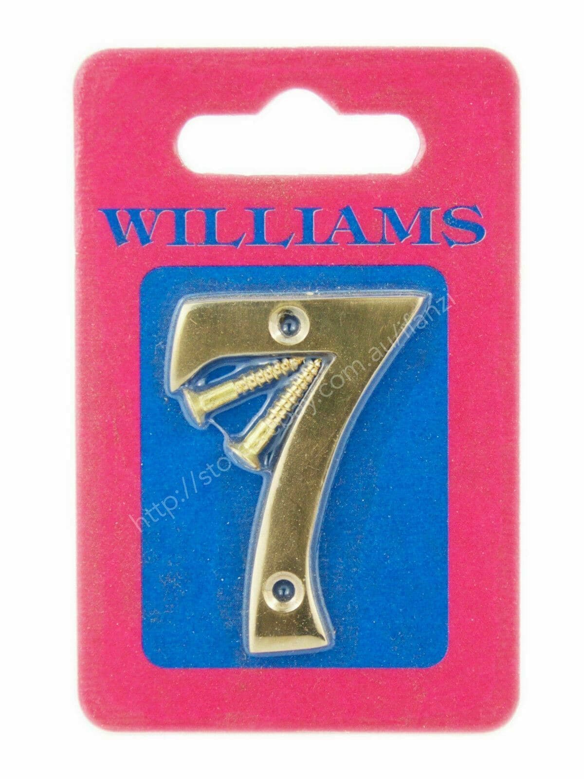 Williams Screw On Number Sign For House Street Letterbox Number Brass 10207 - Double Bay Hardware