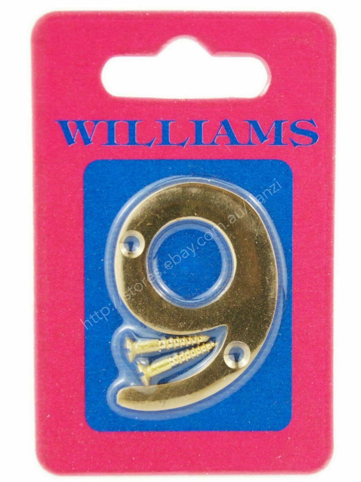 Williams Screw On Number Sign For House Street Letterbox Number Brass 10209 - Double Bay Hardware