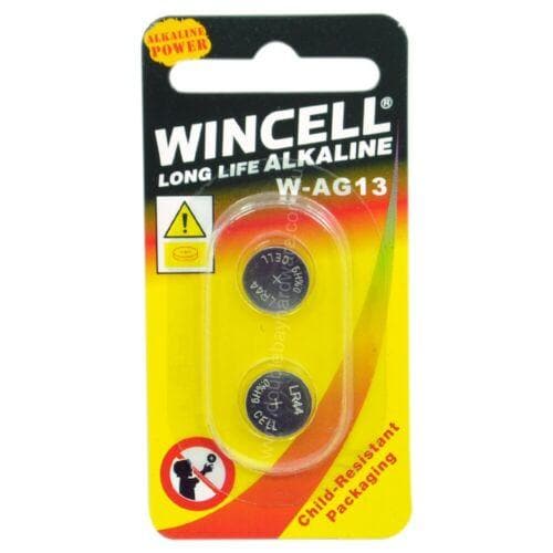 WINCELL Long Life Alkaline 1.5V Cell Battery AG13/SR44W/SR44/357/A76/LR44 - Double Bay Hardware