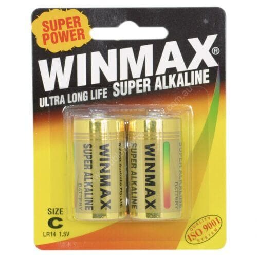 WINMAX Ultra Long Life Super Alkaline Battery Size C LR14