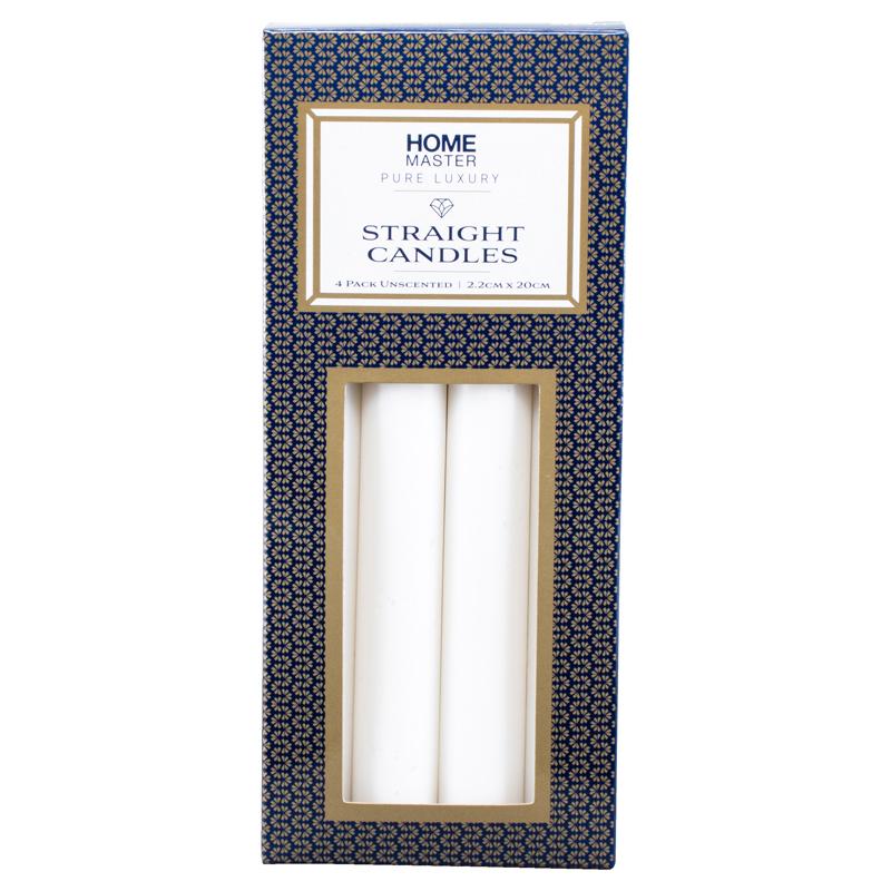 York St. Straight Candles 2.2x20cm 4pk 145171 - Double Bay Hardware