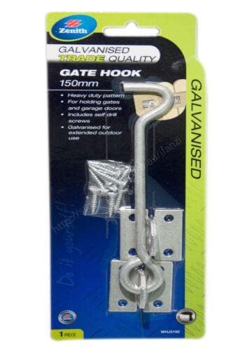 Zenith Galvanised Trade Quality Gate Hook 150mm WHJ3150 - Double Bay Hardware
