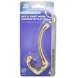 Zenith Hat & Coat Hook Narrow Style Brass Plated 110mm WIC0248
