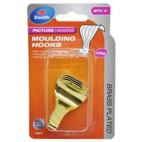 ZENITH Over Rail Moulding Hooks 10Kg Brass Plated WIC0012