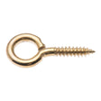 Zenith Screw Eyes 15X1.6mm Brass Plated 12Pcs WIC2015