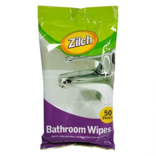Zilch Bathroom Wipes 50 Sheets 20212 - Double Bay Hardware